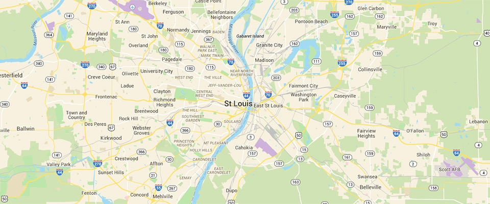 St. Louis Dumpster Rental Service Area Map